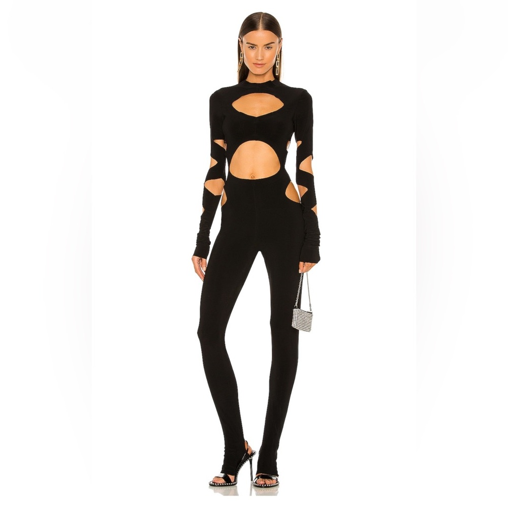 Norma Kamali Long Sleeve Aztec Catsuit